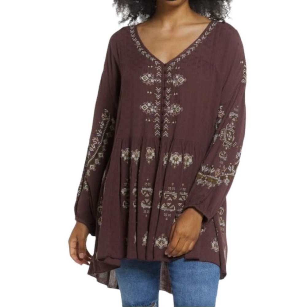 Free People Ariana Embroidered Tunic